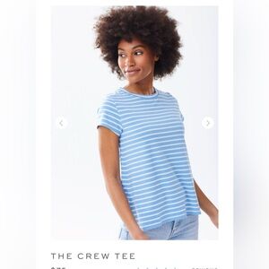 Alice Walk Blue and White Striped Crew Tee sz xl